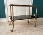 Vintage bijzettafel / serveerwagentje met wieltjes, Huis en Inrichting, Tafels | Bijzettafels, Minder dan 55 cm, Gebruikt, Jaren '70