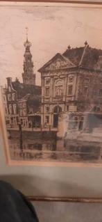 Ets leiden gesigneerd, Antiek en Kunst, Ophalen of Verzenden