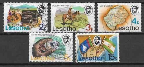Lesotho 1976 Def serie natuur en cultuur vlag paard diamant, Postzegels en Munten, Postzegels | Afrika, Gestempeld, Overige landen