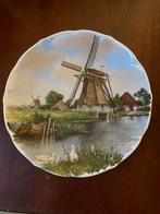 Royal Schwabap Bord - Handgeschilderd Molenlandschap, Antiek en Kunst, Antiek | Wandborden en Tegels, Ophalen
