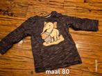 Shirtje maat 80 met olifanten print, Kinderen en Baby's, Babykleding | Maat 80, Gebruikt, Ophalen of Verzenden, Onbekend, Jongetje