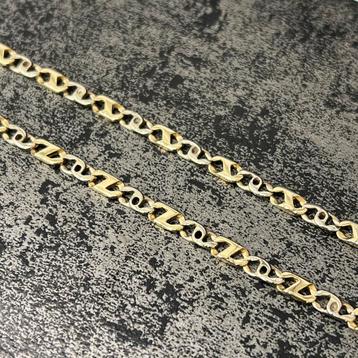 14k gouden ketting prachtig schakel massief beschikbaar voor biedingen