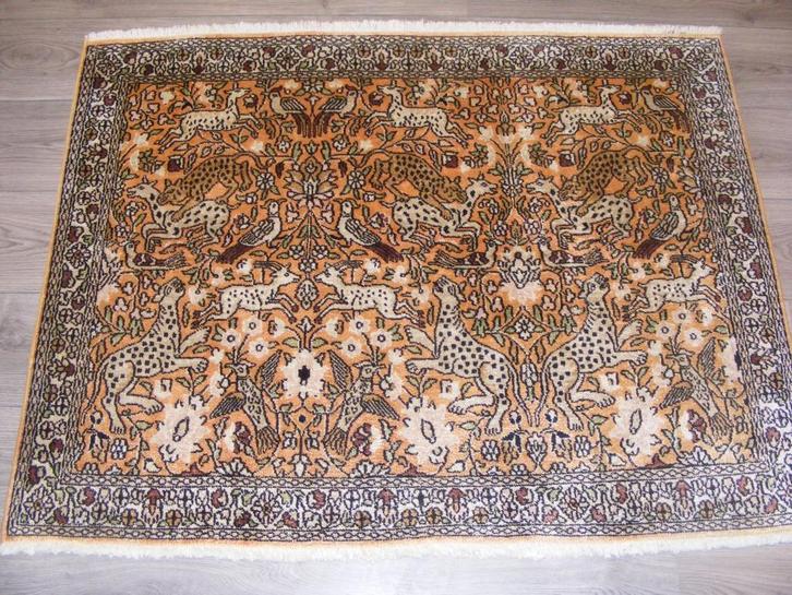 Handgeknoopt Oosters Tapijt Kashmir zijde Maat:0,95X1.20.m, Huis en Inrichting, Stoffering | Tapijten en Kleden, Zo goed als nieuw