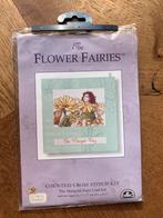 Flower fairies goudsbloem borduurpakket kaart, Hobby en Vrije tijd, Borduren en Borduurmachines, Ophalen of Verzenden, Nieuw, Borduurpakket