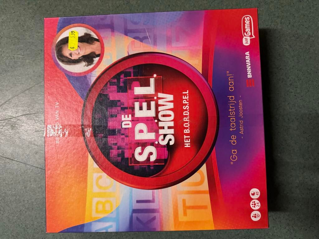 De Spel Show Bordspel, Hobby en Vrije tijd, Gezelschapsspellen | Bordspellen, Gebruikt, Ophalen of Verzenden, ., .