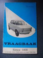 vraagbaak simca 1000--sedan en coupe 1964-1968, Ophalen of Verzenden