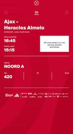 1 ticket Ajax - Heracles, Tickets en Kaartjes, Eén persoon, Augustus