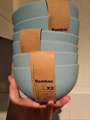 Bamboe schaaltjes 6stuks beschikbaar voor biedingen