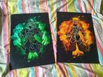10x Displate metalen posters (45 x 32 cm) – Anime Collectie, Rechthoekig Staand, Ophalen of Verzenden, Zo goed als nieuw, A1 t/m A3