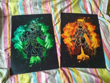 10x Displate metalen posters (45 x 32 cm) – Anime Collectie  beschikbaar voor biedingen