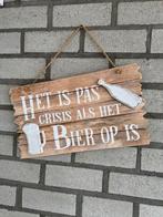 Houten Borden met Spreuk - Mancave Decoratie, Huis en Inrichting, Woonaccessoires | Tekstborden en Spreuken, Ophalen of Verzenden