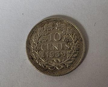 10 cent uit 1939 en diverse jongere 10 cent munten