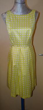 Leuke geel/wit geblokte STEPS jurk, Geel, Knielengte, Steps, Gedragen