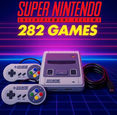 Super Nintendo classic mini met uitbreiding, Spelcomputers en Games, Spelcomputers | Nintendo Super NES, Zo goed als nieuw, Met 2 controllers