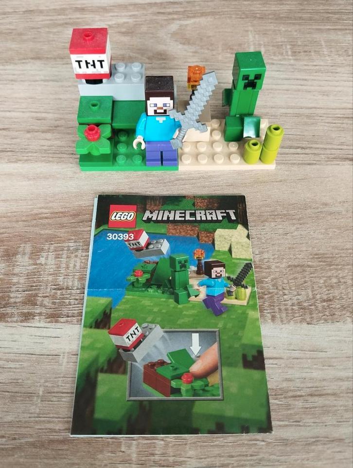 Lego Minecraft 30393 Steve en creeper, Kinderen en Baby's, Speelgoed | Duplo en Lego, Zo goed als nieuw, Ophalen of Verzenden