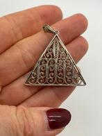 Z762 Prachtige zilveren hanger filigrain, Ophalen of Verzenden, X, Zilver, Zilver