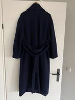 Voluminous Belted Wool Coat Dark Blue L, Kleding | Dames, Jassen | Winter, Blauw, Maat 42/44 (L), Ophalen of Verzenden, Nieuw