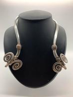 X951 Prachtige zilveren spang rammenkoppen, Ophalen of Verzenden, Zilver, Ketting