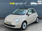 Fiat 500 C 1.2 Lounge Cabrio *cappuccino *distr. riem nieuw, Gebruikt, 4 cilinders, Leder en Stof, Handgeschakeld
