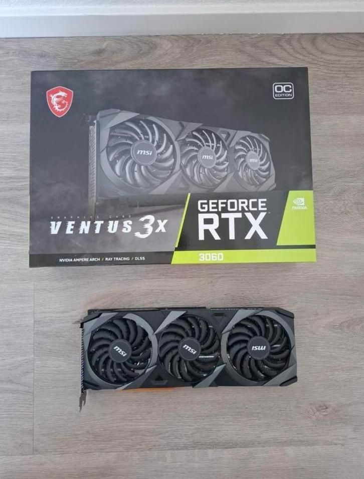 MSI RTX 3060 Ventus 3X 12GB OC - Goede Staat!, Computers en Software, Videokaarten, Gebruikt, Nvidia, PCI-Express 4.0, GDDR6, HDMI