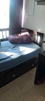 Complete Ikea slaapkamer set met eenpersoonsbed zwart, Ophalen, Gebruikt, Eenpersoons