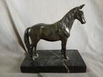 Art Deco beeld "Paard op marmer", Antiek en Kunst, Ophalen of Verzenden
