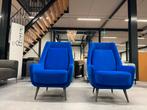 2 Nieuw Gelderland Hold Tide Fauteuil 7860 Blauw stof stoel