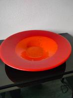 Schaal Glas Unica Kleurverloop Rood Oranje Zwaar 40 cm, Ophalen of Verzenden