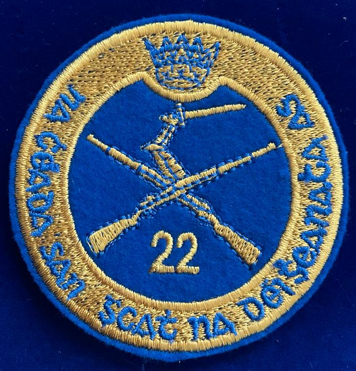 Zweedse Militair Embleem - 22 Infanterie Regiment, Verzamelen, Militaria | Algemeen, Overige soorten, Embleem of Badge, Overige gebieden