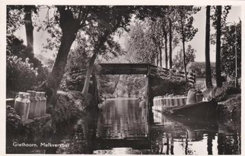 16959  Melkvervoer Giethoorn Gelderland oude kaart 1955 beschikbaar voor biedingen