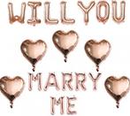 Folie ballonnen set Will You Marry Me, Versiering, Valentijn of Romantisch, Nieuw, Struikheide 64,3069lj rotterdam