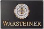 Warsteiner bier logo reclamebord van metaal wandbord deco, Verzamelen, Biermerken, Ophalen of Verzenden, Nieuw, Reclamebord, Plaat of Schild