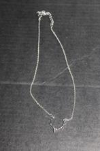 Zilverkleurige halsketting, Ophalen of Verzenden, Zo goed als nieuw, Zilver, Overige materialen