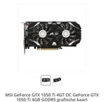 MSI GeForce GTX 1050 Ti 4GT OC, Computers en Software, Videokaarten, Ophalen of Verzenden, Zo goed als nieuw, GDDR5, Nvidia