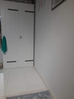 witte Garderobekast met draaideuren, Gebruikt, 100 tot 150 cm, 200 cm of meer, Overige houtsoorten