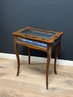 Antieke bijouterie tafel /sieraden vitrine, Ophalen of Verzenden