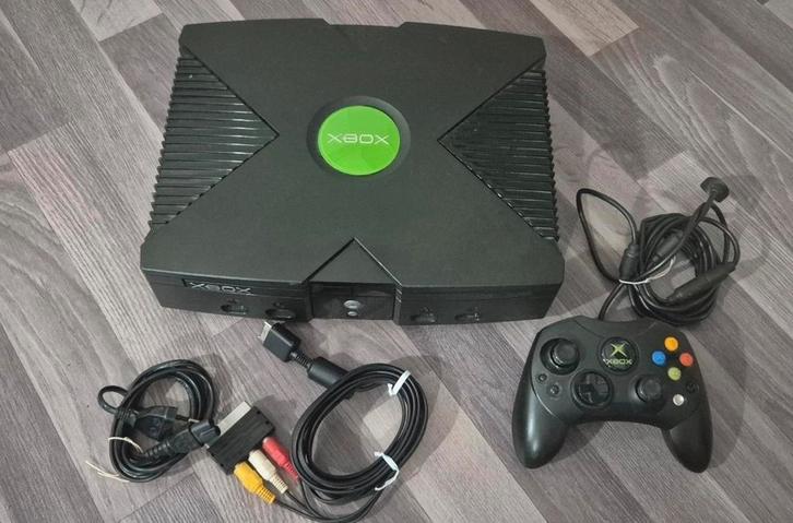 Originele Xbox Console + Controller, Spelcomputers en Games, Spelcomputers | Xbox Original, Gebruikt, Met 1 controller, Ophalen of Verzenden