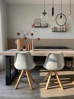 Industriele houten eettafel, Huis en Inrichting, Tafels | Eettafels, Ophalen, 200 cm of meer, 50 tot 100 cm, Zo goed als nieuw