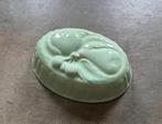 Oude Puddingvorm Pastelkleur Fruitdecor 19 cm, Antiek en Kunst, Ophalen of Verzenden