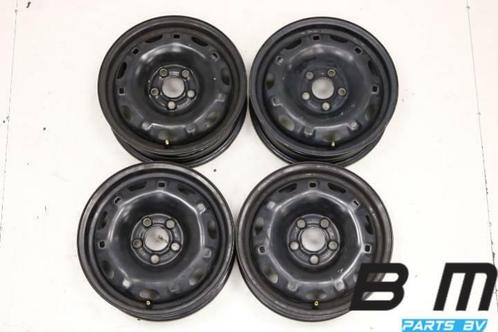 Set 14 inch stalen velgen VW Polo 9N / 9N3, Auto-onderdelen, Banden en Velgen, Velg(en), Gebruikt