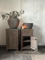 Nachtkastjes Driftwood set van 2, Ophalen of Verzenden, Nieuw, Minder dan 45 cm