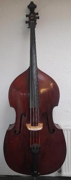 Antieke contrabas te koop, Muziek en Instrumenten, Strijkinstrumenten | Contrabassen, Ophalen, Gebruikt, 3/4-contrabas, Met koffer