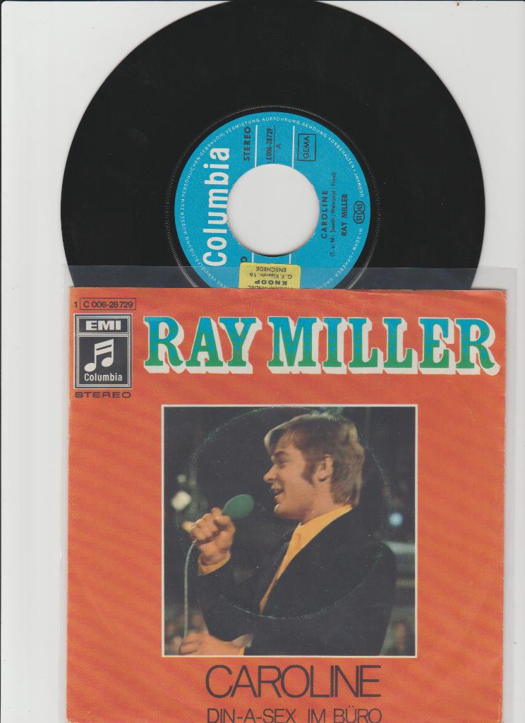 ray miller caroline vinyl single, Cd's en Dvd's, Vinyl | Nederlandstalig, Ophalen of Verzenden, Zo goed als nieuw, 12 inch, Levenslied of Smartlap
