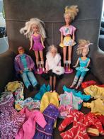 3x barbie, 1x ken en 1x skipper met kleding en toebehoren, Ophalen of Verzenden, Gebruikt, Barbie