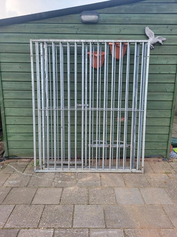 Kennelpanelen met hondenhok en mand., Dieren en Toebehoren, Hondenhokken, 100 cm of meer, 110 cm of meer, Ophalen