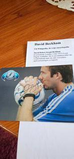 David Beckham Gesigneerde Foto, Verzenden, Zo goed als nieuw, Foto of Kaart, Gesigneerd