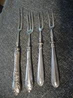 antieke zilveren fruitvorkjes 2 dezelfde en 2 verschillende, Ophalen of Verzenden