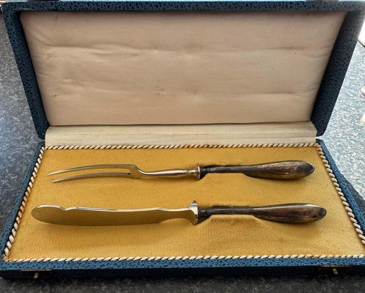 Vintage Bestekset in Blauwe Doos, Antiek en Kunst, Antiek | Bestek, Ophalen