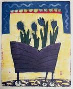 Eliza Kopec - 'Fleurs du Paradis' (zeefdruk), Antiek en Kunst, Ophalen of Verzenden