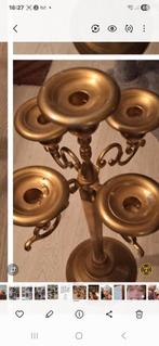 5 armige kandelaar koperkleurig., Ophalen of Verzenden